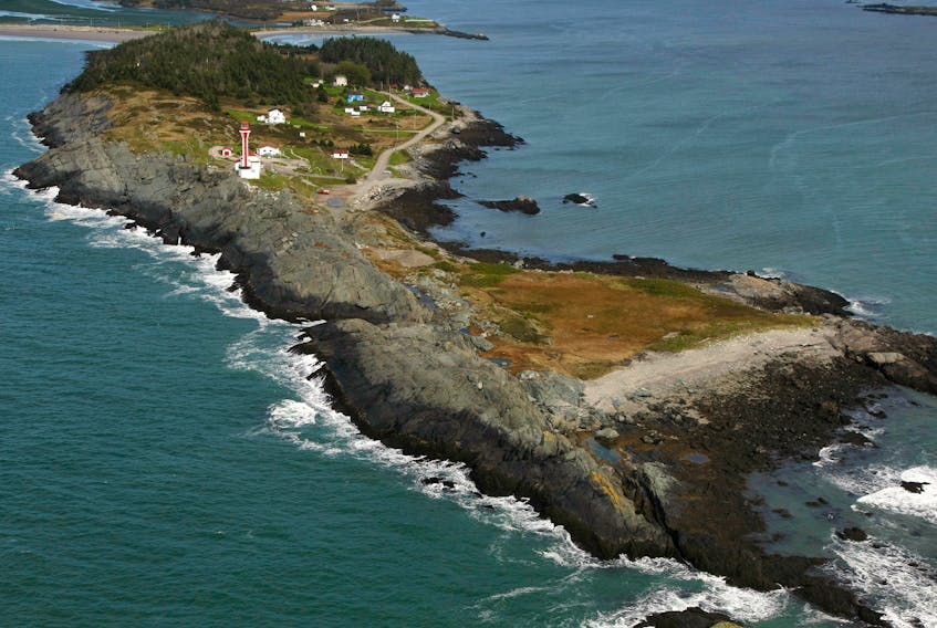 Aerial photo of Cape Forchu Lighthouse property. FILE PHOTO