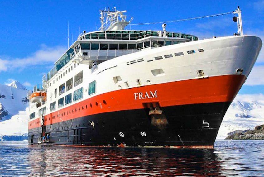 The MS Fram will visit Yarmouth on May 2.