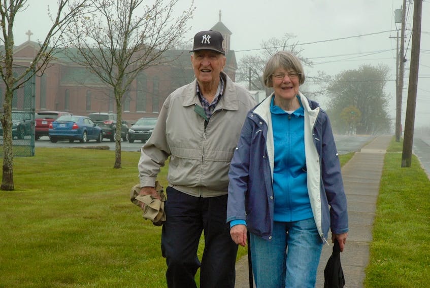 In this photo from 2016, Donald Outhouse and his wife, Lorna, take part in the VON fundraising walk in Yarmouth. This year’s event, scheduled for Saturday, May 25, has been dedicated to the memory of Donald Outhouse, who died in March.
