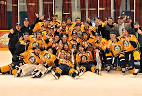 The Yarmouth Mariners are the 2018-2019 MHL Canadian Tire Cup League Champions. TREVOR MCNALLY PHOTO