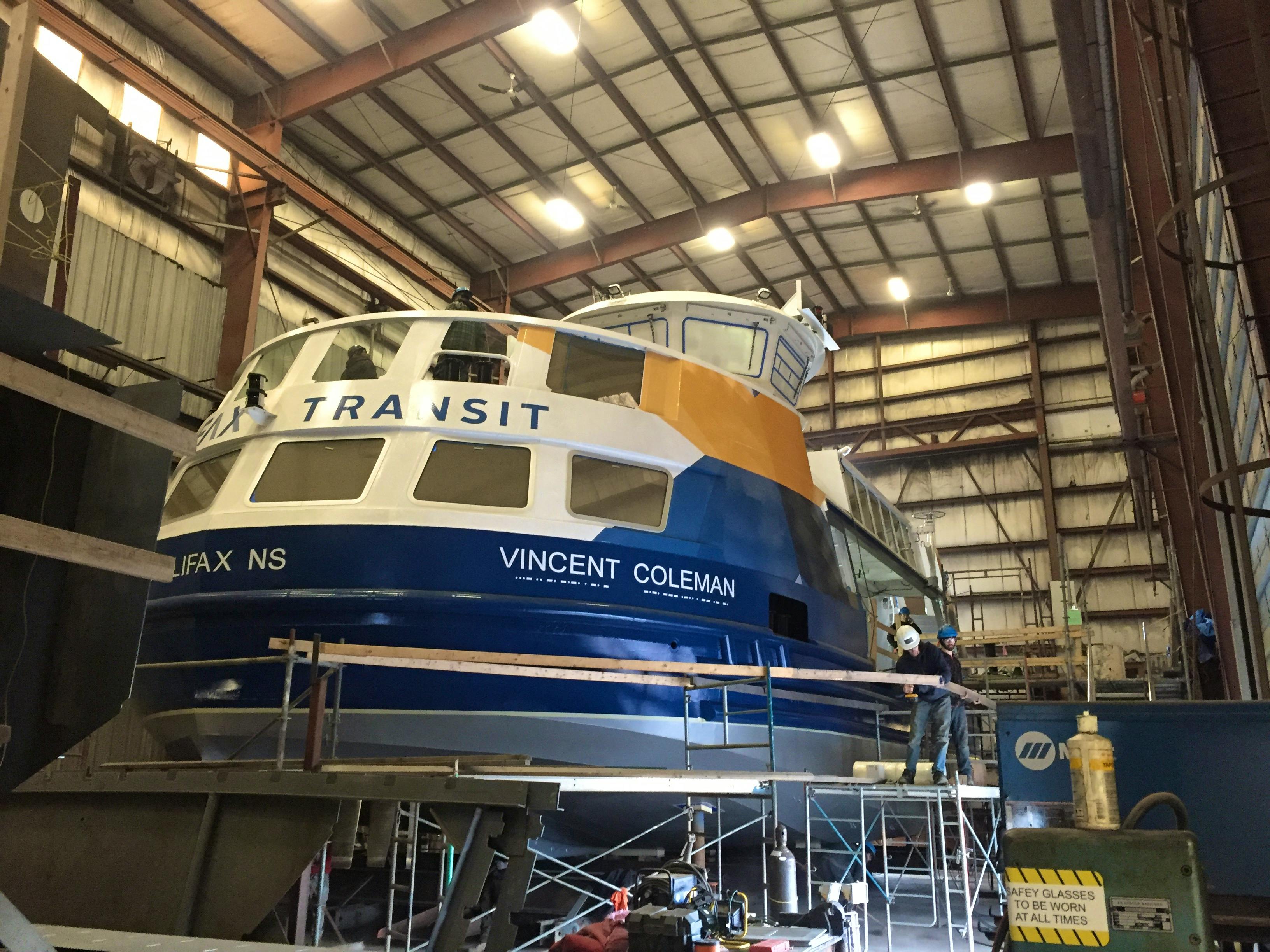 On the job: A sense of pride at A.F. Theriault following completion of  Halifax ferry named Vincent Coleman