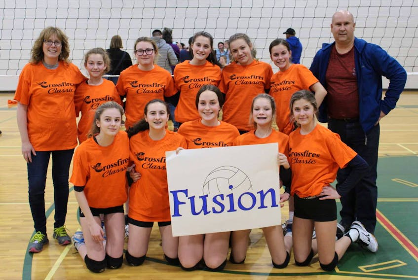 The Southwest Fusion 14U girls, runners-up in Digby tournament.