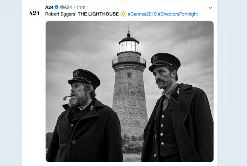 A photo of Willem Dafoe and Robert Pattinson who star in the movie 'The Lighthouse' has been released as the film is set to make its world debut at the Directors Fortnight program in Cannes in May. IMAGE A24