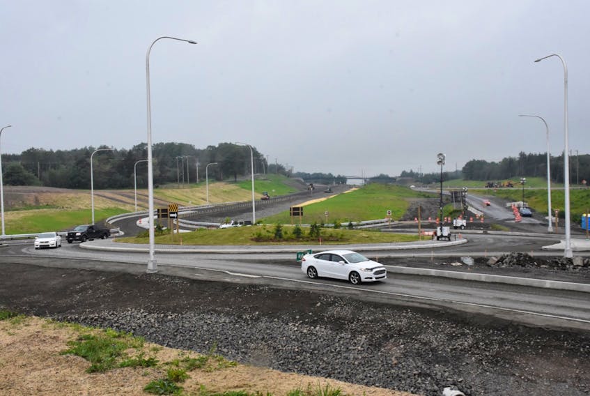 A roundabout coming into Conway and Digby at Exit 26 on Highway 101 has been under construction. TINA COMEAU PHOTO