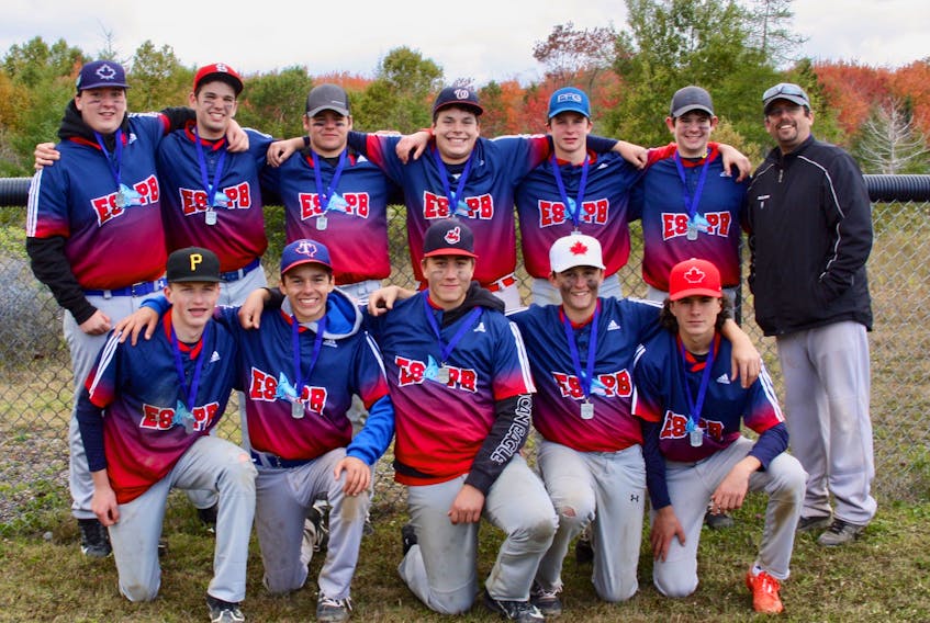 The Par-en-Bas boys after getting silver in the division 2 high school baseball provincials in Cape Breton.