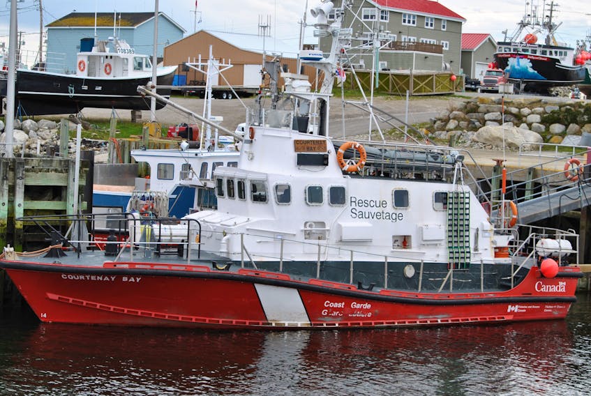 The CCGS Courtney Bay out of New Brunswick is stationed at the Clark’s Harbour station while the CCGS Clark’s Harbour awaits a refit in Cape Breton.