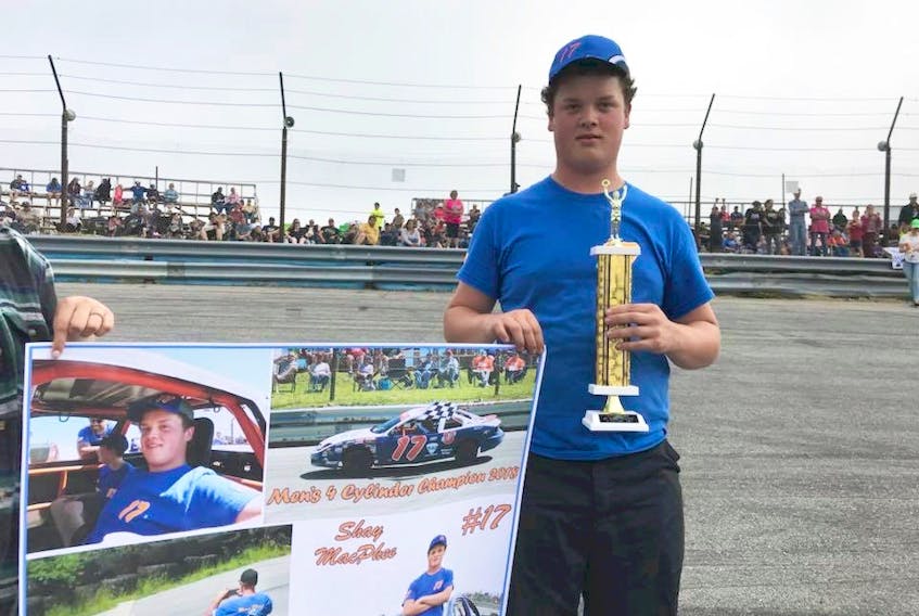 Shay MacPhee who raced in the 4 Cyl Men’s division at the Lake Doucette Motor Speedway was this season’s points champion.