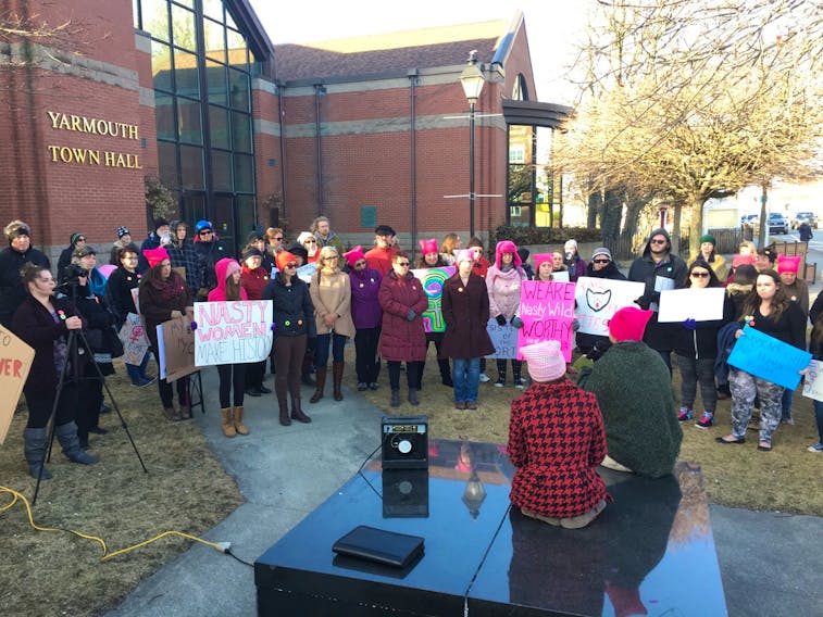 The second annual march in support of women’s rights will be held in Yarmouth on Saturday, Jan. 20. A Short rally will be held in front of Yarmouth town hall at 10 a.m. before the march commences. File Photo