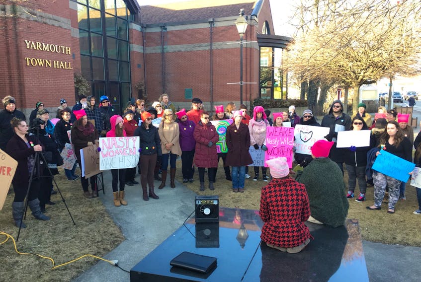 The second annual march in support of women’s rights will be held in Yarmouth on Saturday, Jan. 20. A Short rally will be held in front of Yarmouth town hall at 10 a.m. before the march commences. File Photo