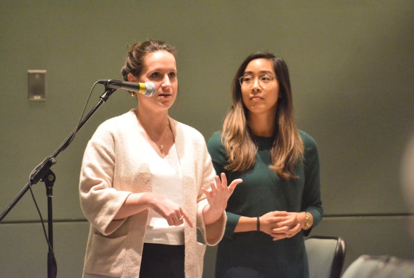 Doctors Genna Bourget and Jennifer Chang spoke about what, as new doctors to Digby, have made them feel at home and part of the community during a February session held in Digby that was organized by the Digby Area Health Coalition and Doctors Nova Scotia. TINA COMEAU