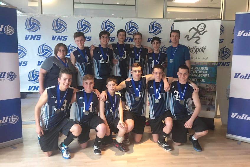 The South West Fusion 16U boys came in second and won silver at Volleyball Nova Scotia provincials.