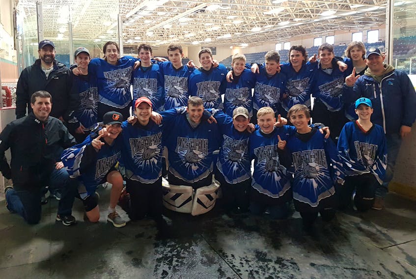 The Par-en-Bas junior boys hockey team recently won districts with a best-of-three-game series win over the Barrington Barons.