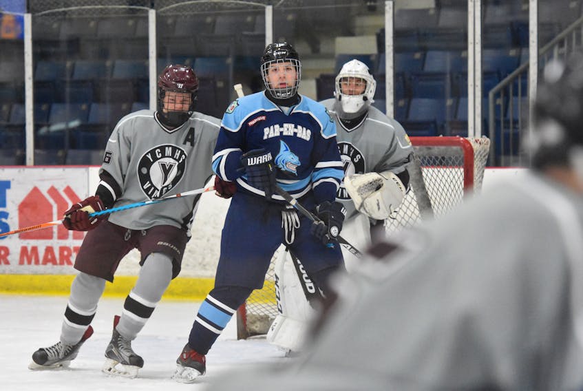 The Yarmouth Vikings and Par-en-Bas Sharks will be opened the NSSAF D2 high school hockey provincials being held at the Mariners Centre March 1 and 2. TINA COMEAU PHOTO