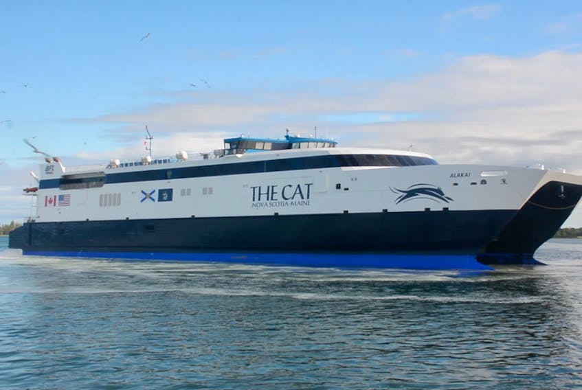 The Cat ferry sailing in Yarmouth, N.S. harbour. TINA COMEAU