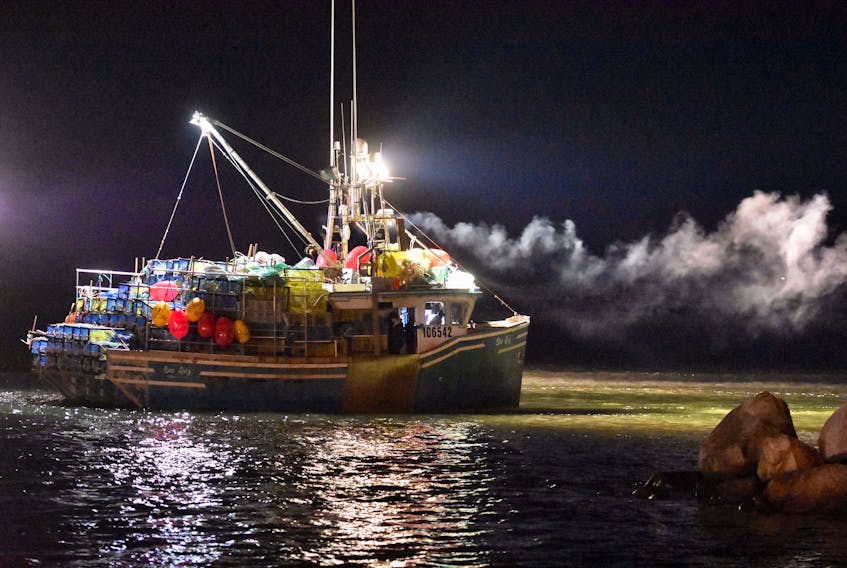 Tina Comeau 2018 year end scrapbook. The fishing vessel Sea Quiz steams out from Pinkney's Point wharf in Yarmouth County on the opening day of the lobster fishery. Dumping Day took place on Saturday, Dec. 1 – a six-day delay due to the weather. TINA COMEAU PHOTO