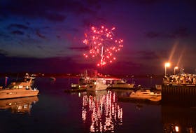 Yarmouth July 1 Canada Day fireworks over the harbour. TINA COMEAU PHOTO