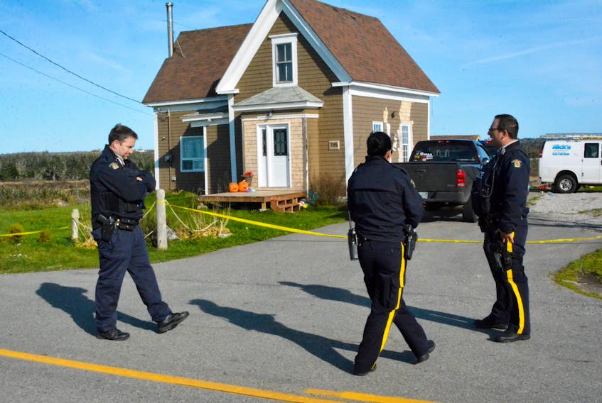 The RCMP were on the scene of a residence on the Pembroke Road in Yarmouth County on Nov. 4, investigating a shooting said to have happened in the early morning hours.  TINA COMEAU PHOTO