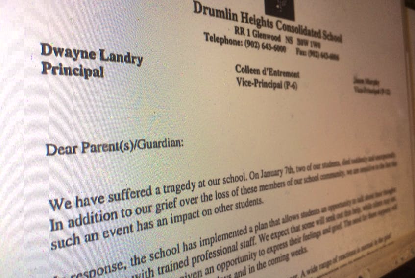 A letter was sent home to all parents and guardians of students of Drumlin Heights to inform them of ways students and staff are being supported following a devastating house fire that occurred Jan. 7.