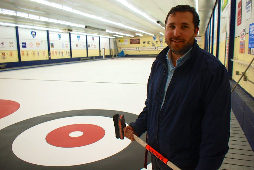 Rick Allwright in an image from a past season at the Yarmouth Curling Club. CARLA ALLEN PHOTO