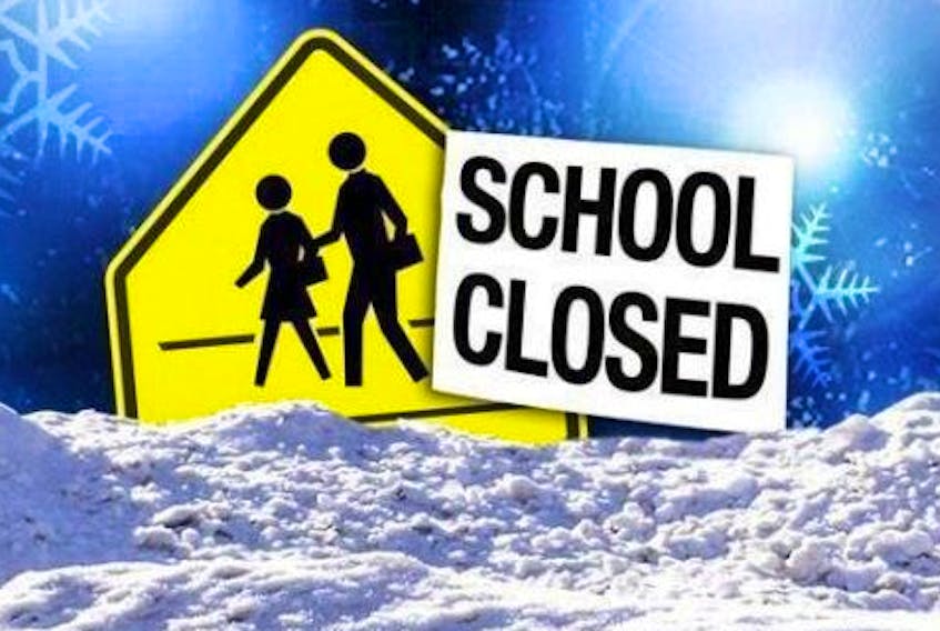 Schools closed due to weather.