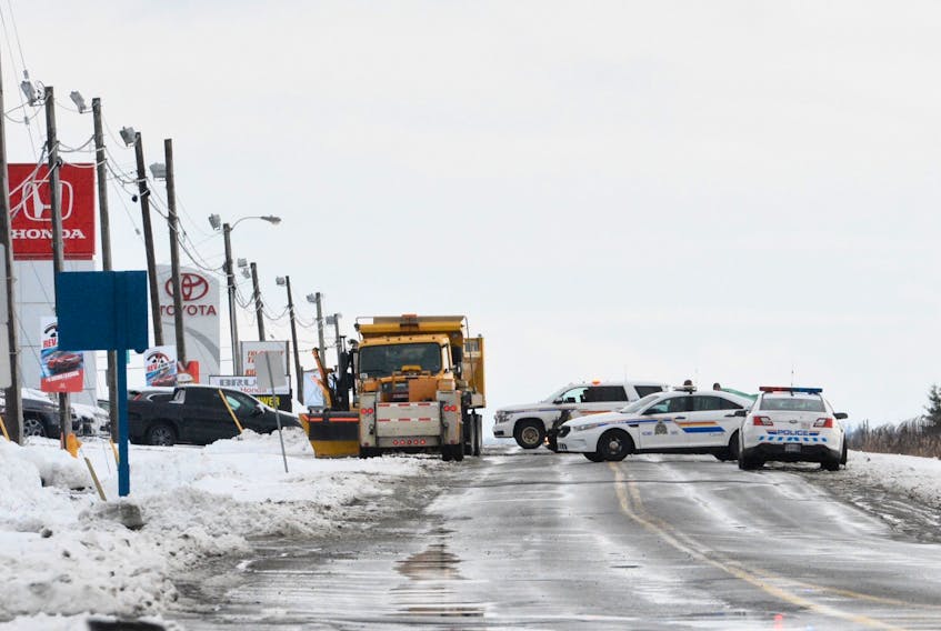 RCMP and other first responders attended to the scene of a motor vehicle collision on a stretch of road in Yarmouth known as the Airport Stretch. The road was closed to traffic for some time.