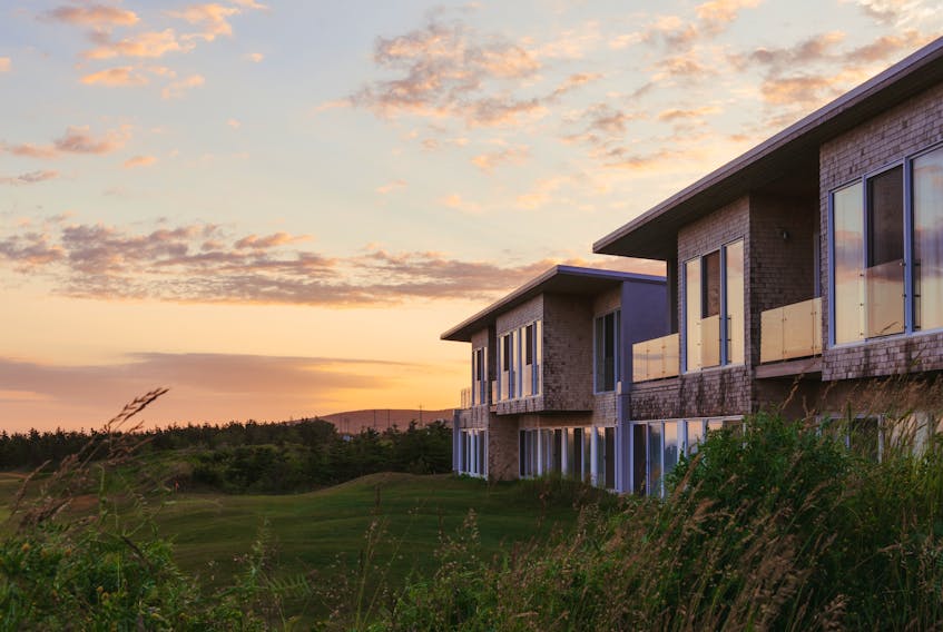 The exterior of hotel rooms at Cabot Links in Inverness. Construction is about to begin on luxury villas at the nearby Cabot Cliffs course. 
Contributed
