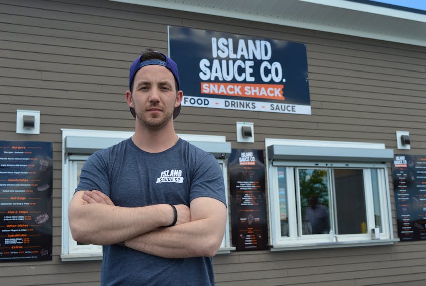 Keven Taylor opened the Island Sauce Co. Snack Shack at the concession stand in Open Hearth Park a few weeks ago. Taylor, who had been distributing two flavours of his Island Sauce Co. brand barbecue sauce about a year ago to local businesses, is looking to get his company back on track after some financial setbacks. The sauce is one of the condiments used on the food sold at the snack shack.