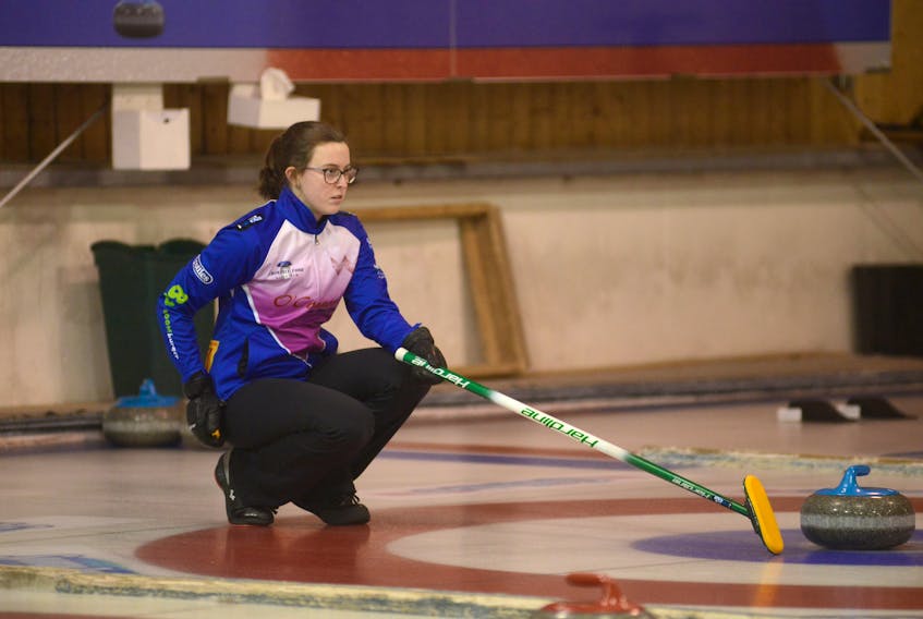 The Robyn MacPhee rink played the Lauren Lenentine rink Sunday in the P.E.I. Scotties Tournament of Hearts final at the Cornwall Curling Club.