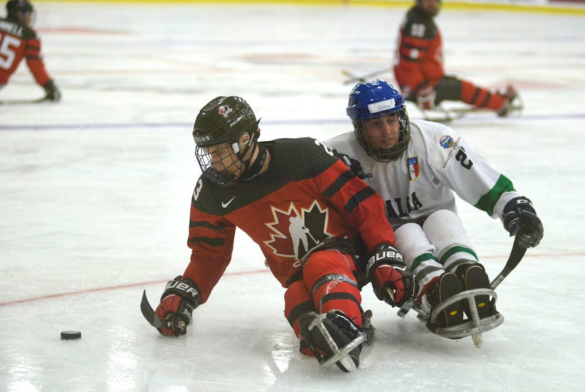 Canada played Italy on the opening day of the World Sledge Hockey Challenge Sunday at MacLauchlan Arena in Charlottetown.