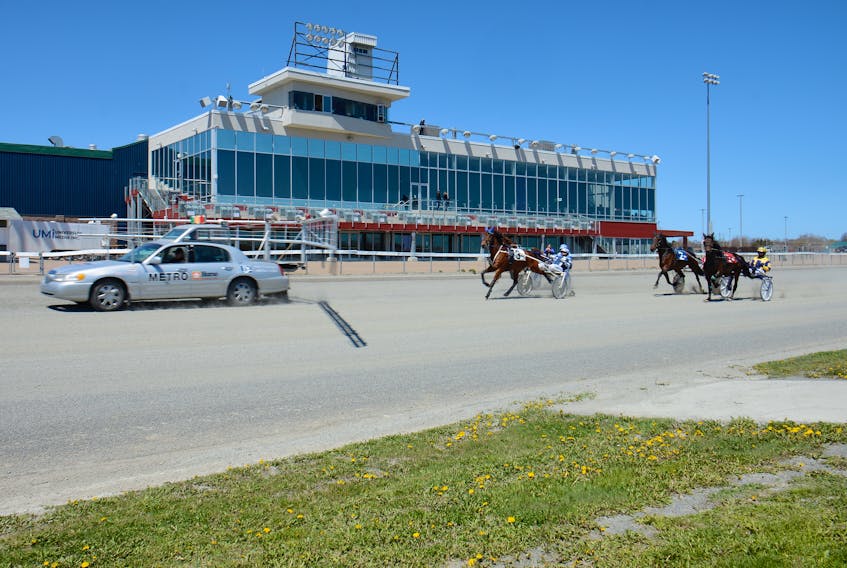 The gates swing closed as the first qualifier of the season hits the track at Red Shores at the Charlottetown Driving Park on Saturday, May 23.