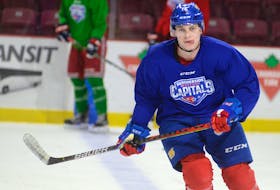 Jeremy McKenna skated with the Summerside D. Alex MacDonald Ford Western Capitals before Christmas to stay sharp as he prepared for the second of half of his final major junior season with the Moncton Wildcats.