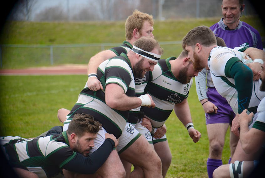 The P.E.I. Abbies hosted the New Brunswick Spruce Saturday at UPEI in Eastern Canadian super league men's rugby action.