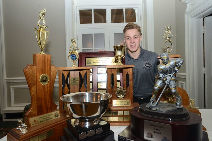 Matthew Welsh earned the lion’s share of the hardware at the Charlottetown Islanders fan choice awards.