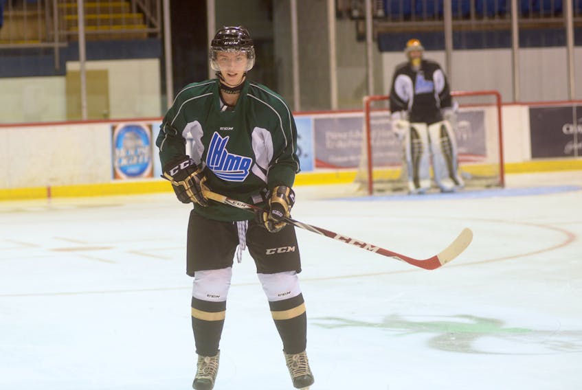 Keith Getson during an October 2014 practice of his rookie season with the Charlottetown Islanders. For the first time in five years, mid-August doesn’t include a trip to Charlottetown for the Bridgewater, N.S., native. “It's going to be a lot different – it already is a lot different – not coming back to the Island,” he said.