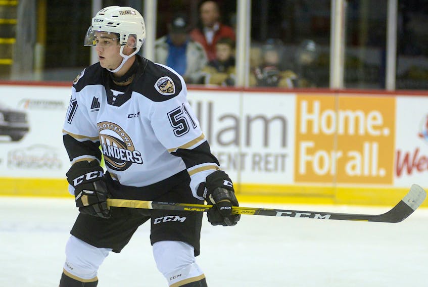 Lukas Cormier is a second-year defenceman with the Charlottetown Islanders.