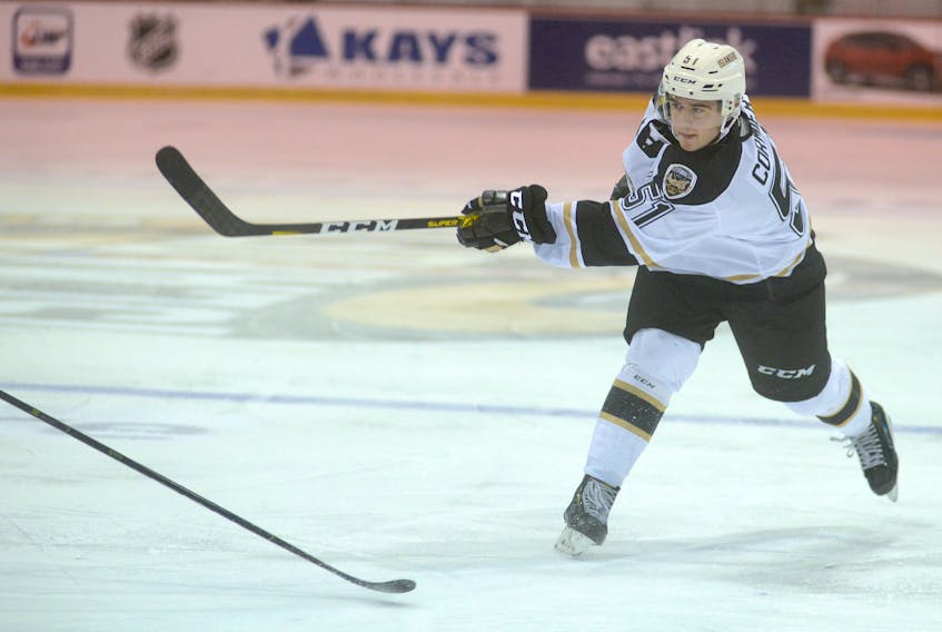 Lukas Cormier is a second-year defenceman with the Charlottetown Islanders.