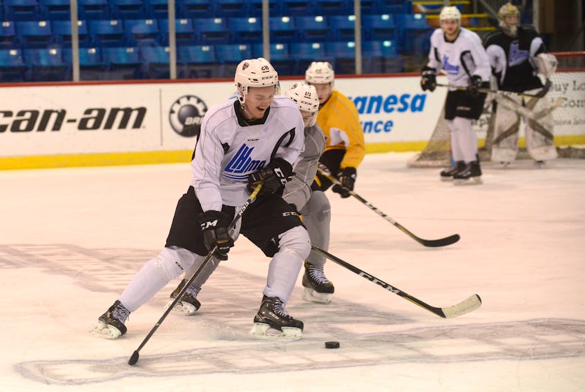 The Charlottetown Islanders practised Tuesday at the Eastlink Centre before departing for Quebec where they will play their third-round playoff series with the Blainville-Boisbriand Armada beginning on Friday.