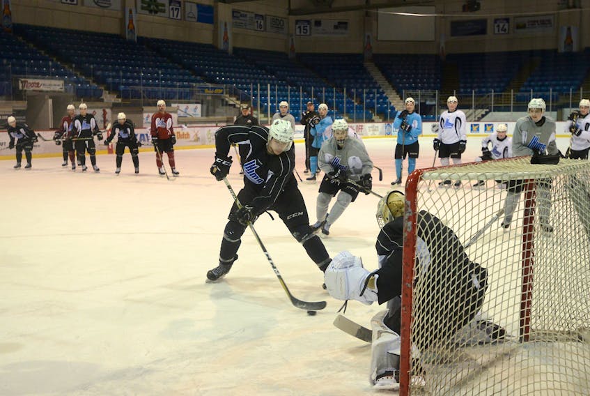 The Charlottetown Islanders practised Wednesday in preparation for today's game with the Sherbrooke Phoenix.