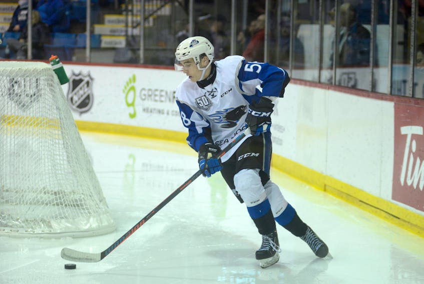 Charlie DesRoches is in his rookie season with the Saint John Sea Dogs.