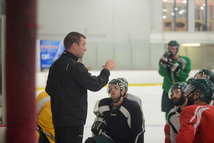The UPEI Panthers practised Monday morning in preparation for their first game of the Atlantic University Sport men's hockey season.