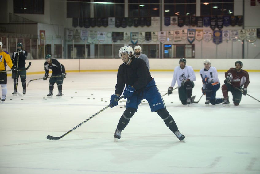 Zack MacEwen is preparing for his second season of professional hockey. He skated with other Island-based pros and members of the UPEI Panthers men's hockey team.