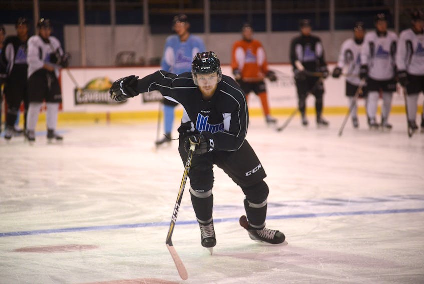 Charlottetown Islanders veteran Hunter Drew is back with the team after attending the Anaheim Ducks training camp.