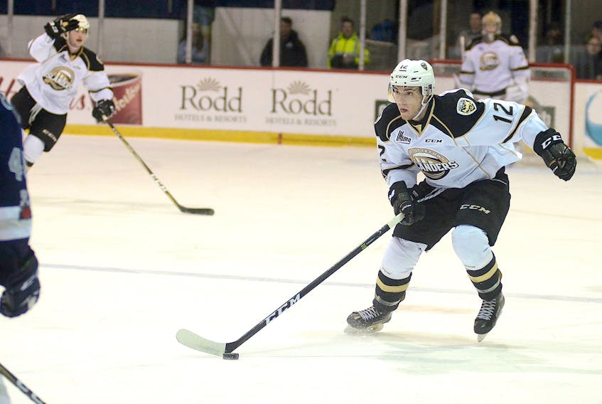 Sullivan Sparkes is in his first season with the Charlottetown Islanders.