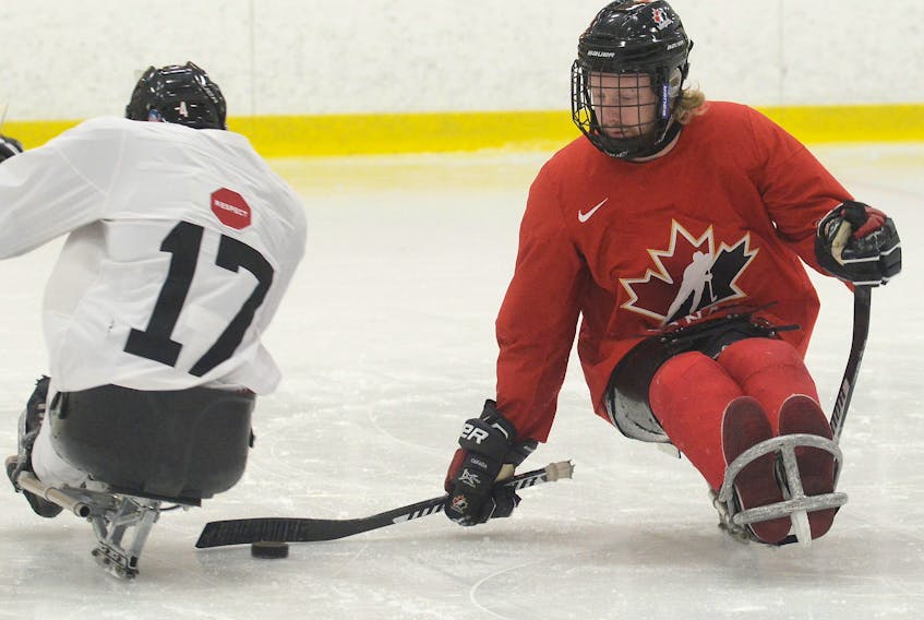 Team Canada got on the ice at MacLauchlan Arena for the first time Thursday in preparation for the World Sledge Hockey Challenge.