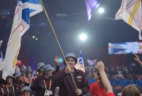 Softball pitcher Eric Healey led the Newfoundland and Labrador delegation into the opening ceremonies of the 2017 Canada Summer Games Friday night at the Bell MTS Centre in Winnipeg.