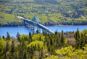 The Seal Island Bridge is pictured from the Kellys Mountain look off in Victoria County. The 59-year-old bridge is a crucial link in the Trans-Canada Highway between Sydney and Baddeck and carries more than 7,500 vehicles a day in peak periods. In 2004, the Seal Island Bridge reconstruction project won the Lieutenant Governor’s Award for Engineering Excellence. JEREMY FRASER/CAPE BRETON POST