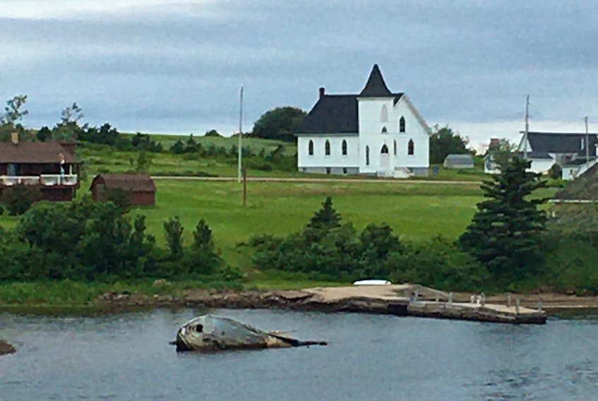 The sunken vessel at the mouth of the Margaree River will be removed with the help of federal funding. CONTRIBUTED