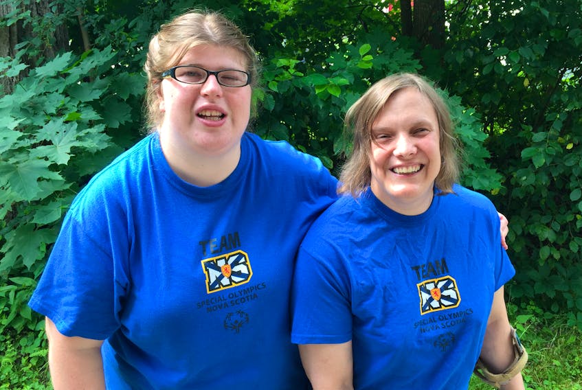 Friends Jessica Gillis (left) and Elizabeth Abler are swimmers with Team Nova Scotia that will participate in the 2018 Special Olympics Canada Summer Games at St. F.X.'s Alumni Aquatic Centre. Corey LeBlanc