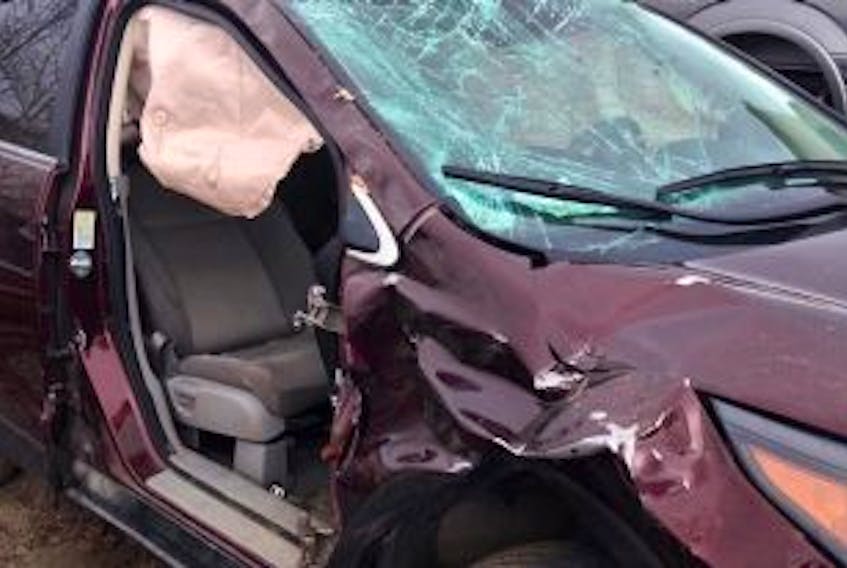 ['Tara Jenkins and her father were driving to their cabin on Saturday when they were in a two vehicle colision caused by someone who was texting and driving.']