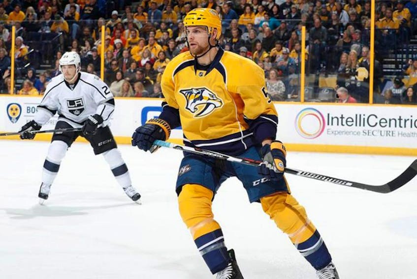 Adam Pardy spent most of the 2016-17 season playing for the Milwaukee Admirals, the AHL farm team of the Nashville Predators, but had a brief stint with the Predators in December.